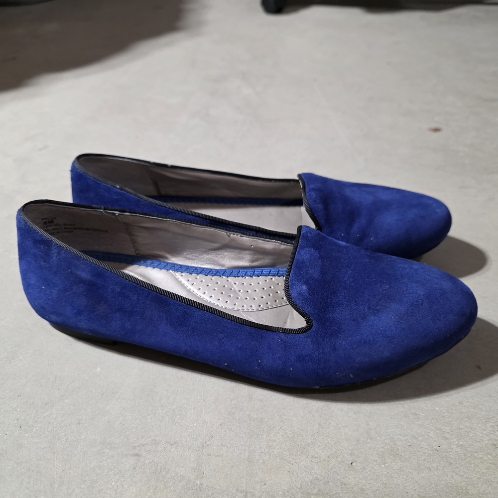 Me Too Blue Suede Flats